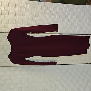 NEW LuLu's Burgundy Long Sleeve Dress